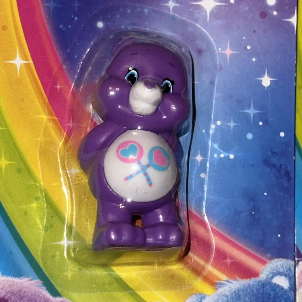 Set‎ of 2 Mini Care Bear Figurines. NWT Share Bear and Cheer